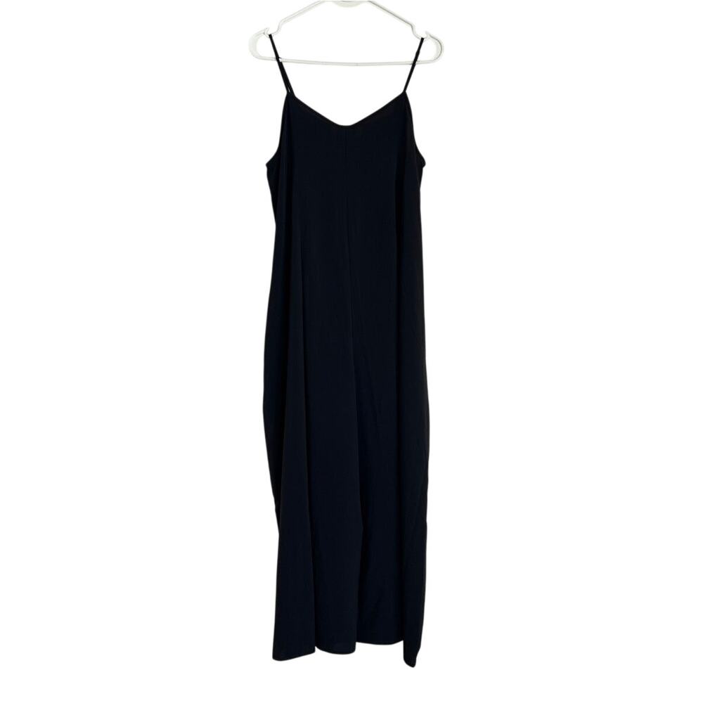 Athleta Black Jumpsuit Romper One-Piece Adjustable Tie Back Size 6